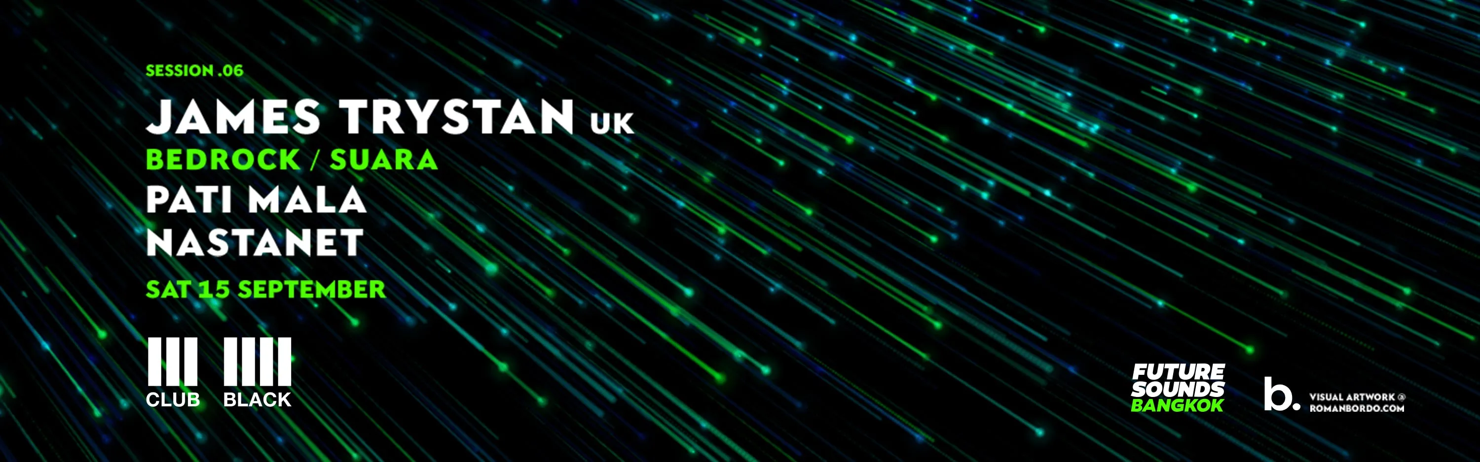 Club Black James Trystan event announcement.