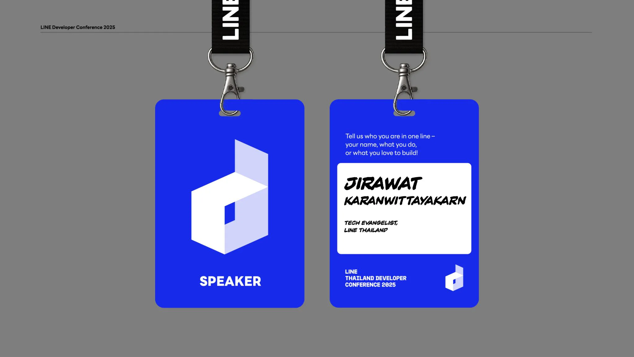 Speaker and attendee badge system.