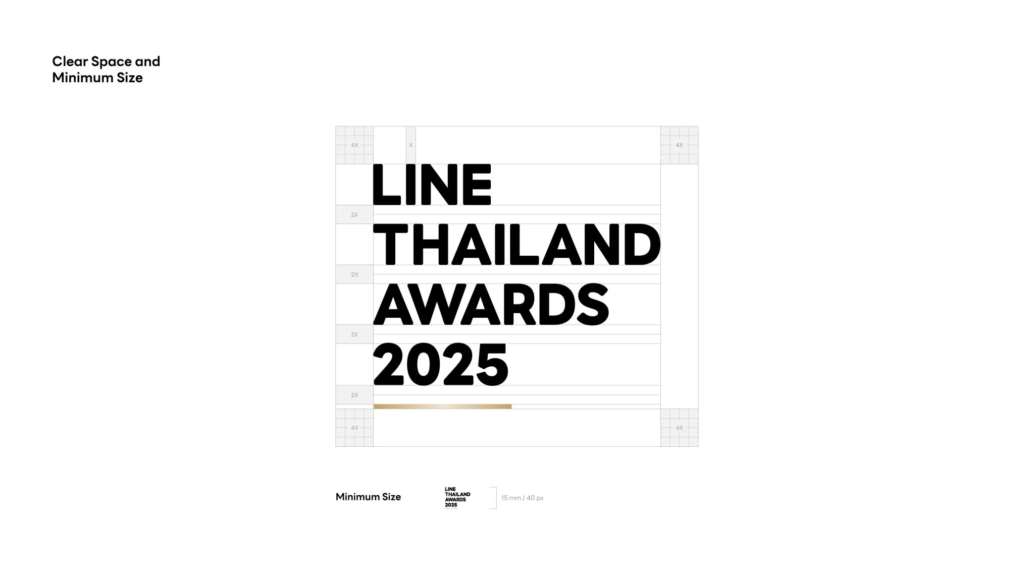 Construction grid for the stacked awards identity.