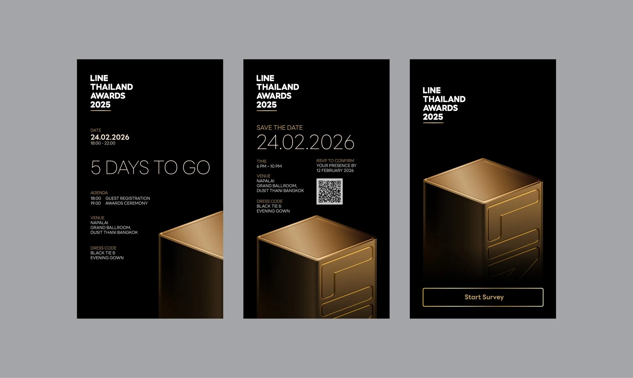 Countdown, announcement and survey campaign formats.